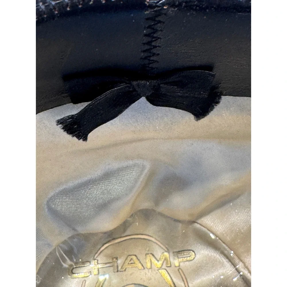 Vintage Champ Wool Felt Fedora Hat Black Mens‎ Size 7 1/8 Classic Dress USA